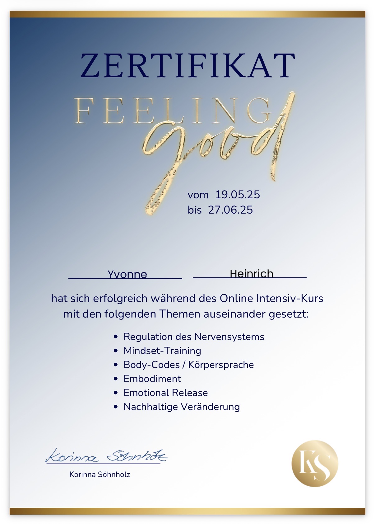 Feel Good Manager Zertifikat